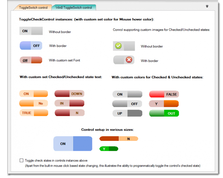 iOS, Android & Windows 10 like Toggle Switch - .NET Control for WinForms